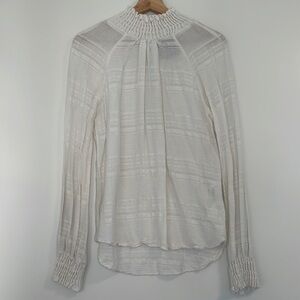 Reformation Mock neck long sleeve blouse